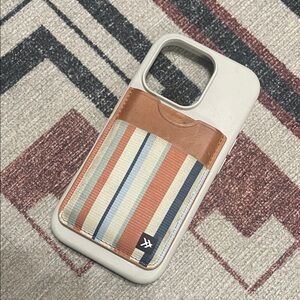 Silicone Phone Case with magnetic Thread Card Holder iPhone 16 Pro